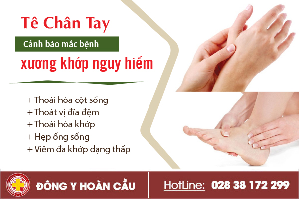 Tê chân tay cảnh báo mắc bệnh xương khớp nguy hiểm | Phòng khám đa khoa Hoàn Cầu