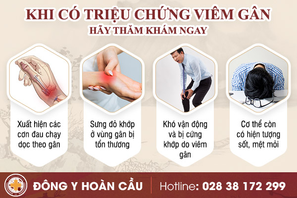 Viêm gân là gì? dấu hiệu để nhận như thế nào? | Phòng khám đa khoa Hoàn Cầu